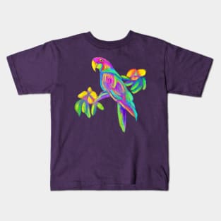 Tropical Bird in pastel Kids T-Shirt